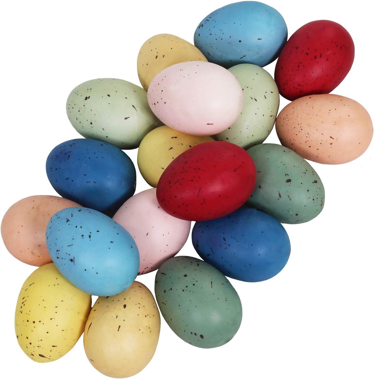 18 pcs 9 Colors Foam Easter Eggs Speckled Eggs Decorations Pastel Speckled Eggs Decorative Easter Eggs for Farmhouse Easter Spring Party Favors Basket Fillers Seasonal Table Setting